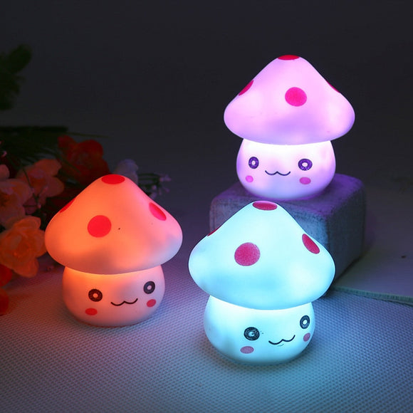 Romantic Colorful Mushroom LED Night Light